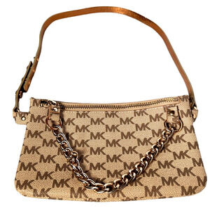 Michael Kors Leather Belt Bag Waist Bag Fanny Pack Signature Logo MK Adjustable